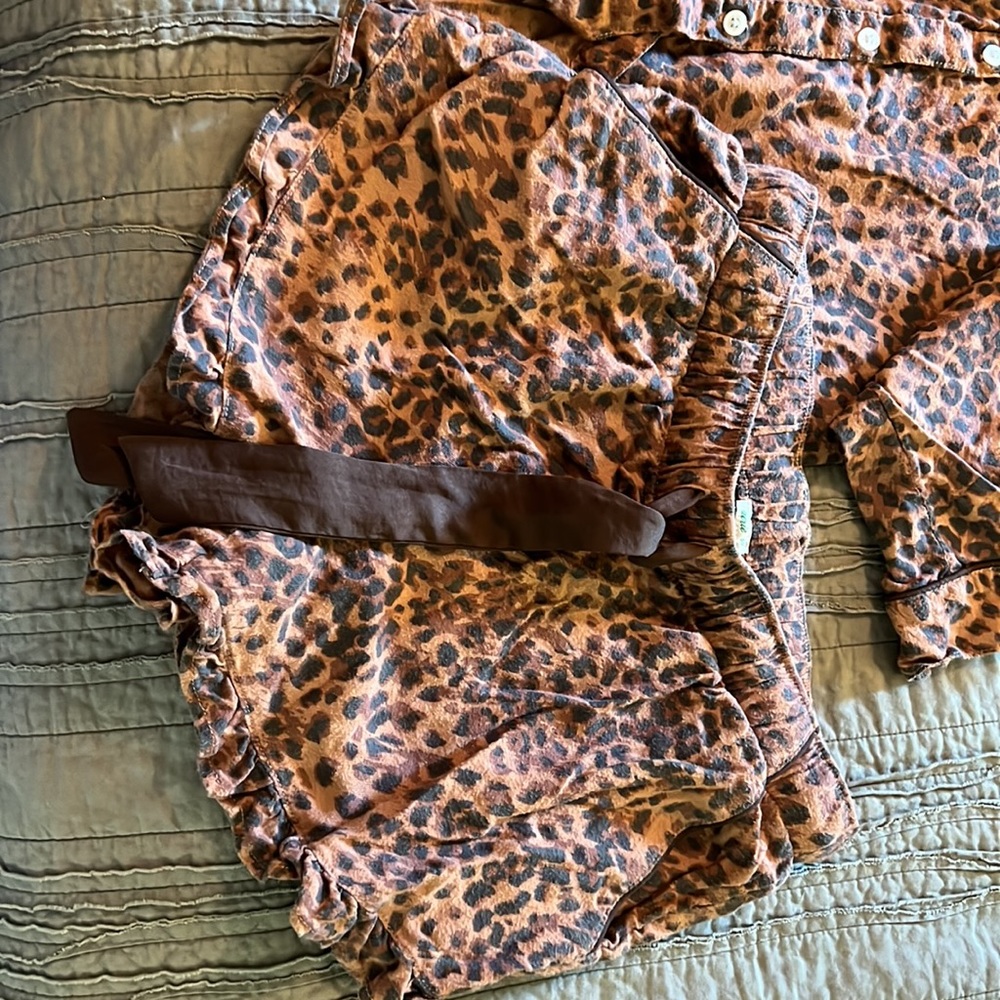 Animal print pajama set